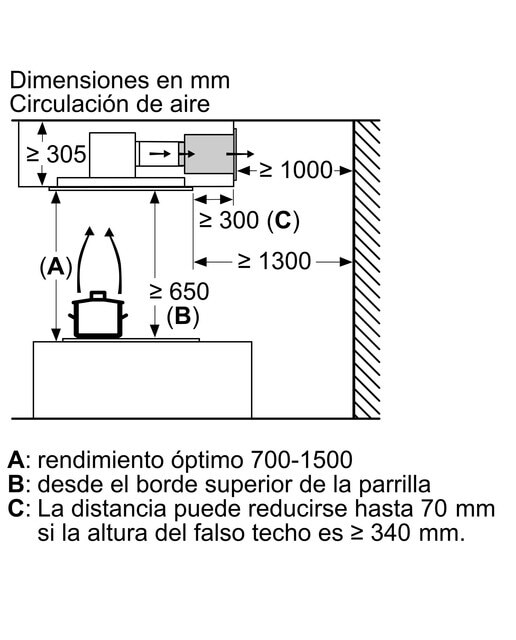 Campana de techo Siemens - LR97CBS20 - Cristal blanco Cristal blanco-12