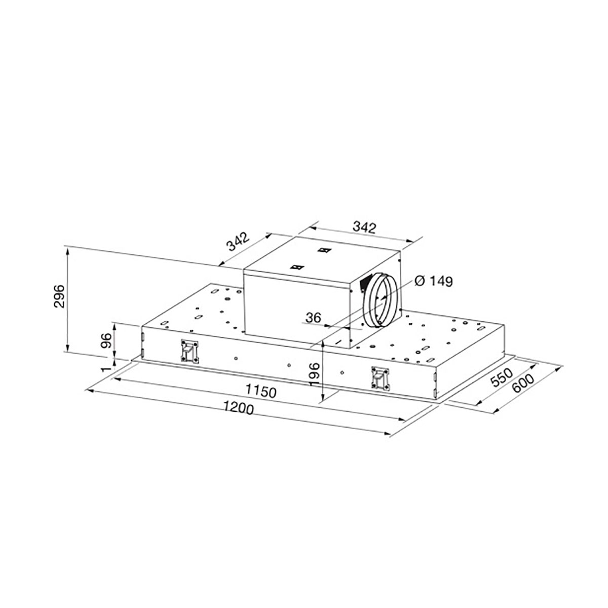 Campana de techo Franke 3 velocidades - Drop 90 X Inox-2
