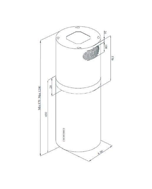 Exaustor de Ilha Fagor 3CFC-450IX com 4 Níveis de Potência e de 40 cm - Inox Inox-2
