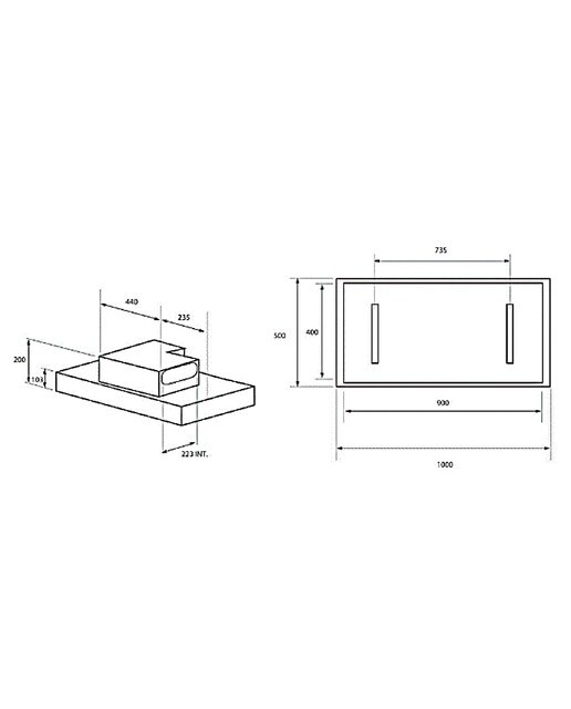 Exaustor de Teto Encastrável Haier HACI100RCS6X com Controlo Remoto e de 100 cm - Inox Inox-2