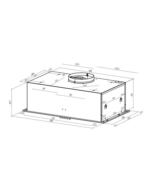 Exaustor de Filtragem Cata GCB 55 X de 3 Velocidades e de 55 cm - Inox Inox-2