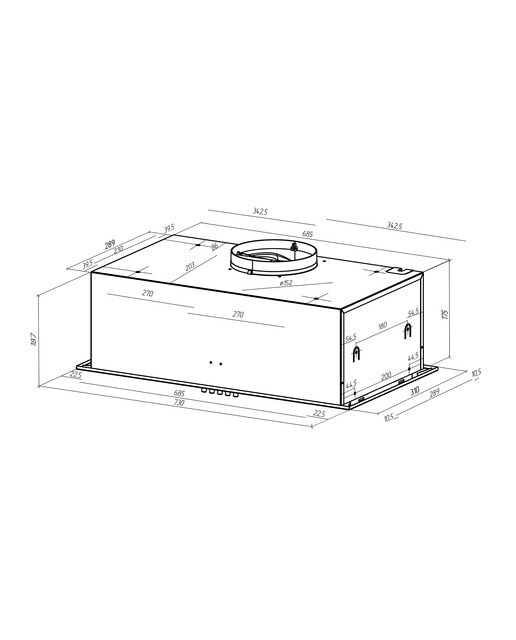 Exaustor de Filtragem Cata GCB 73 X de 3 Velocidades e de 73 cm - Inox Inox-2