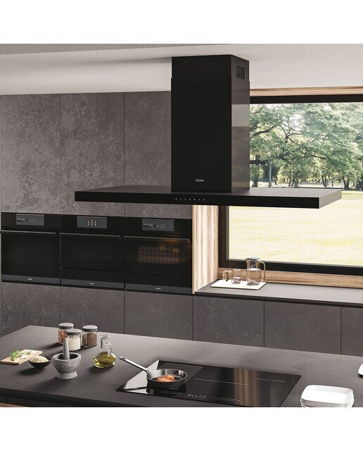 Exaustor de Ilha Haier HATSI120CBS6BVO com Inteligência Artificial I-Feel de 119,8 cm - Preto Preto-5