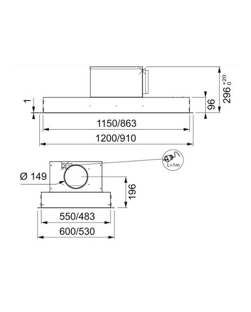 Campana de techo Franke con 8 velocidades + intensiva - 3500607346 - Inox Inox-2