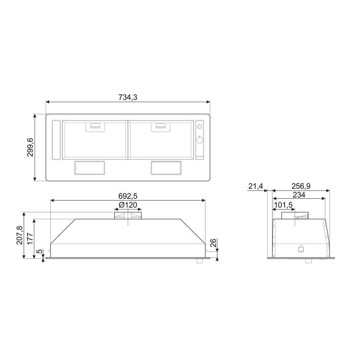 Grupo filtrante Smeg 3 velocidades - KSG70E Plata-2