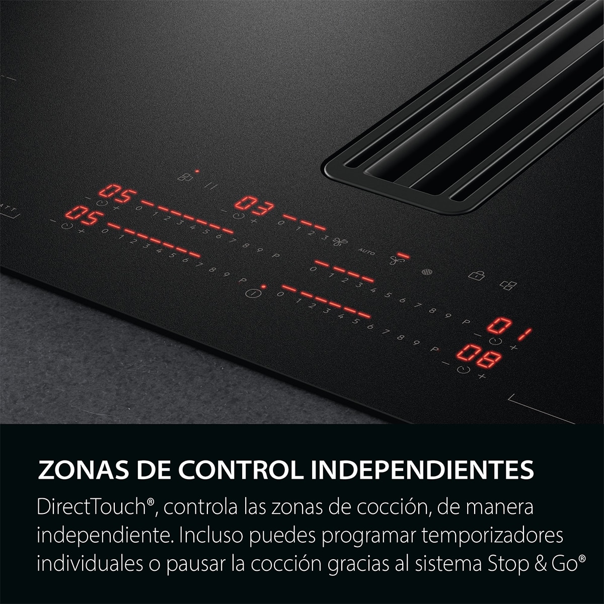 Placa inducción AEG con campana, 4 zonas - NCP84C01AZ 3