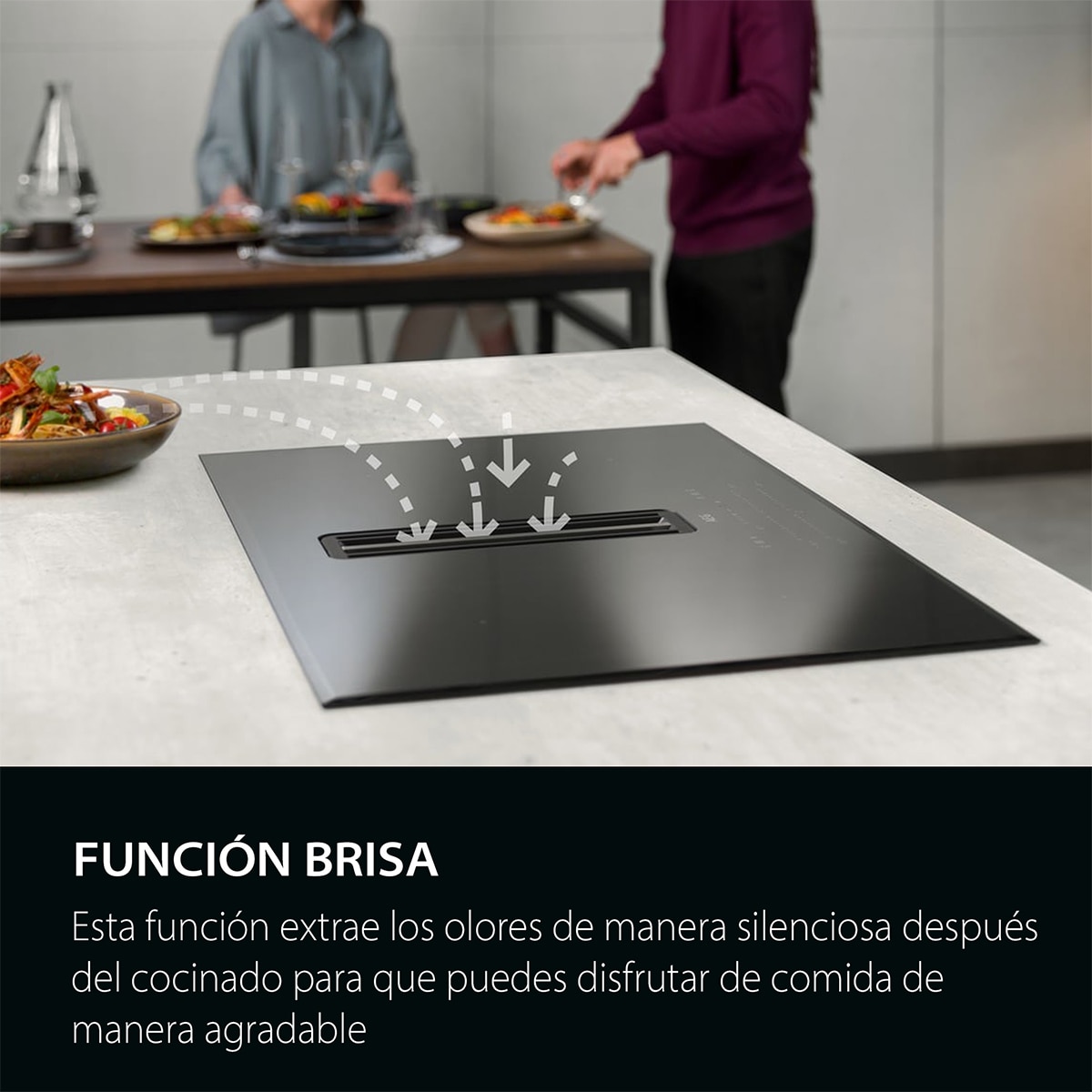 Placa inducción AEG con campana, 4 zonas - NCP84C01AZ 5