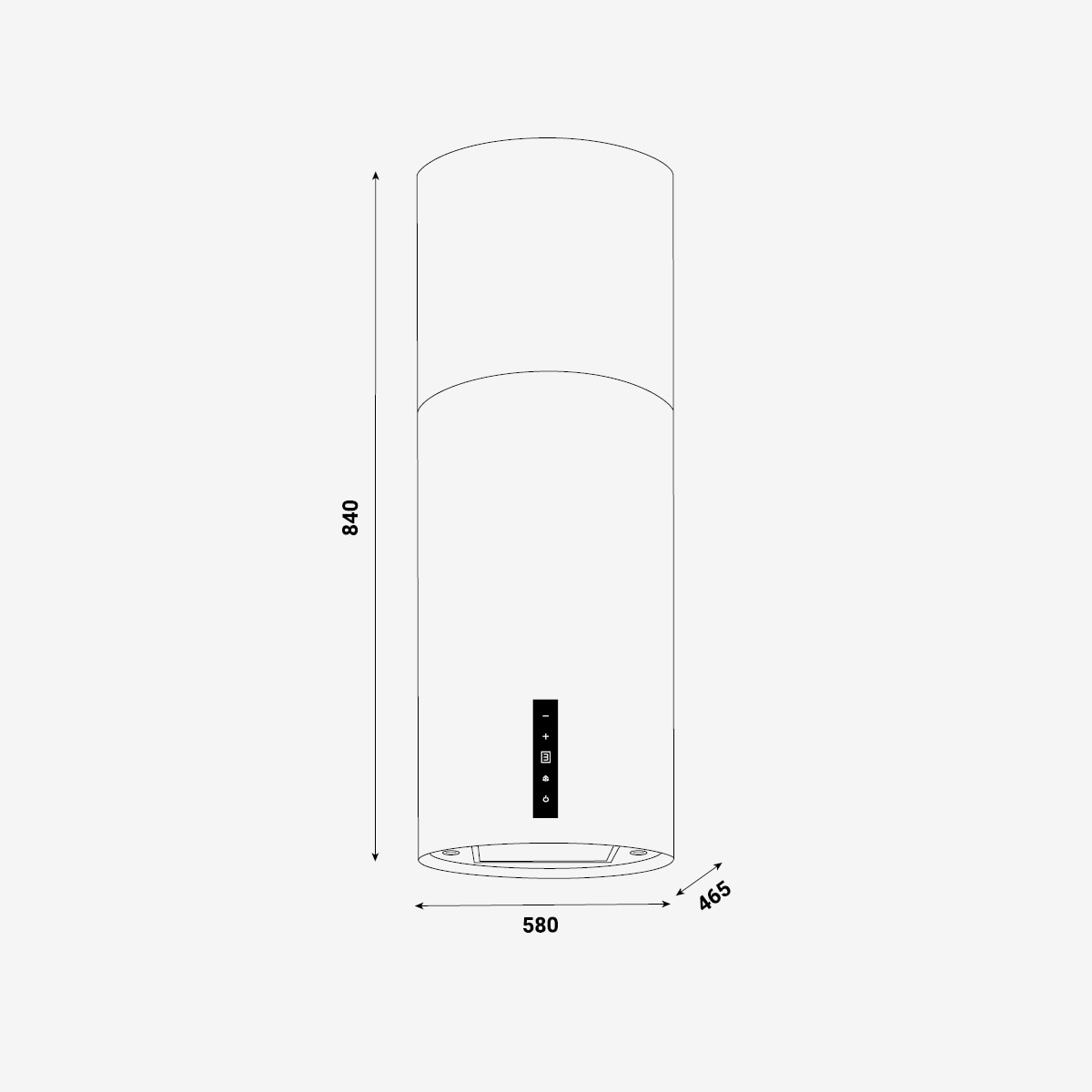 Campana isla Fagor con 4 velocidades - 3CFC-455IX Acero Inox-2