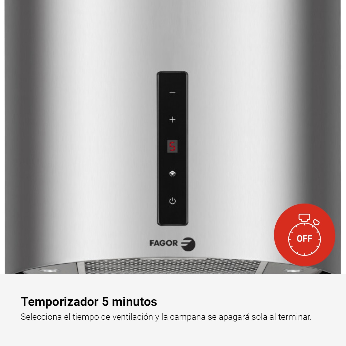 Campana isla Fagor con 4 velocidades - 3CFC-455IX Acero Inox-6