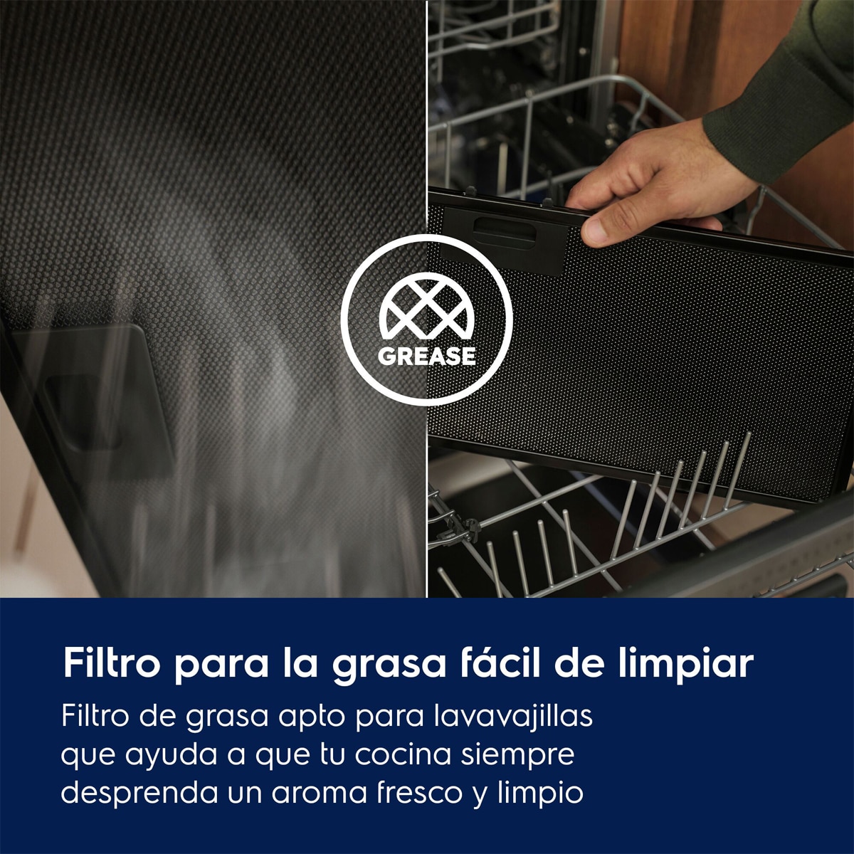 Campana extractora integrada Electrolux con 3 velocidades - LFP519X Inox antihuellas-3