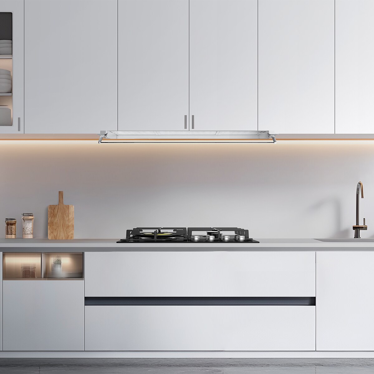 Campana extractora integrada Midea con 3 velocidades, 90 cm - MH90M02EM24SB Inox-9