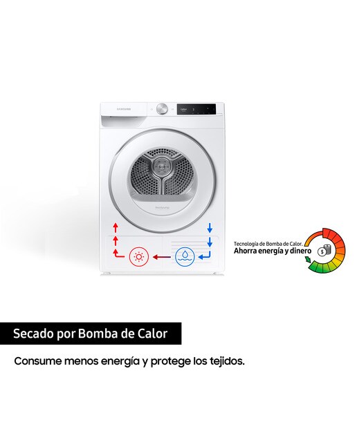 Secadora AI Samsung 9kg Hygiene Care Clase C Blanca DV90T6240HE/S3 Blanco-3