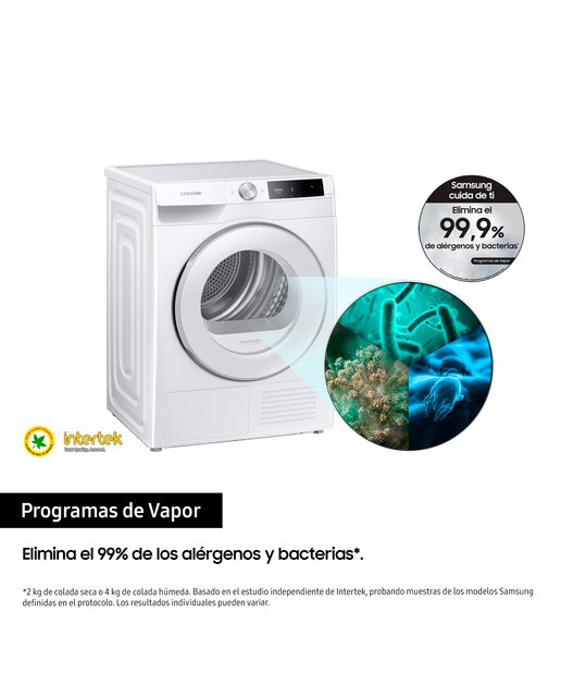 Secadora AI Samsung 9kg Hygiene Care Clase C Blanca DV90T6240HE/S3 Blanco-5