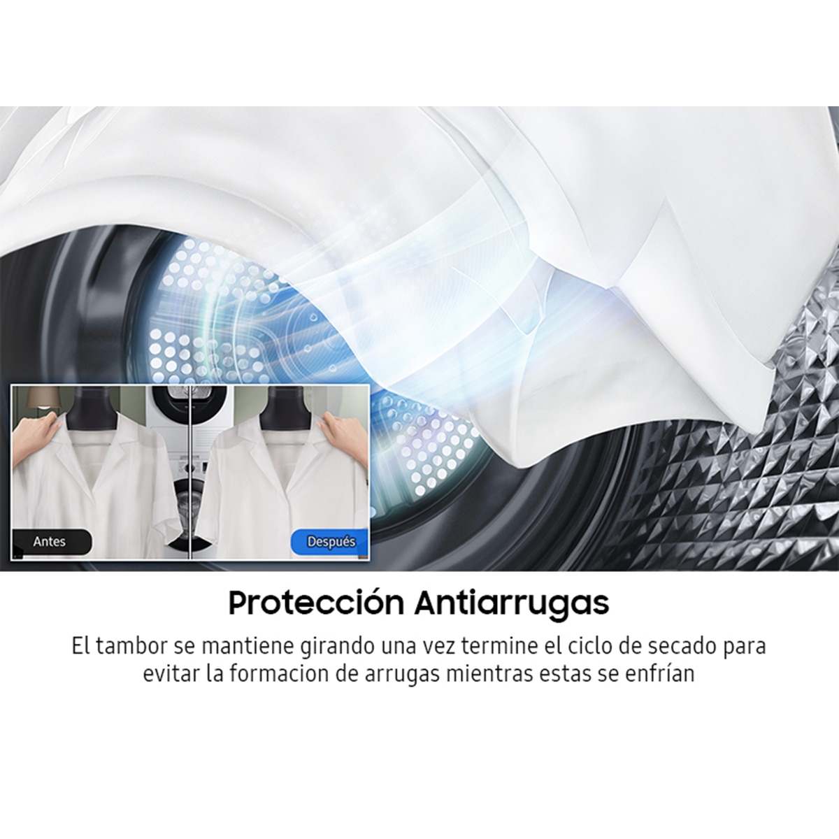 Secadora AI Samsung 9kg Hygiene Care Clase C Blanca DV90T6240HE/S3 Blanco-8