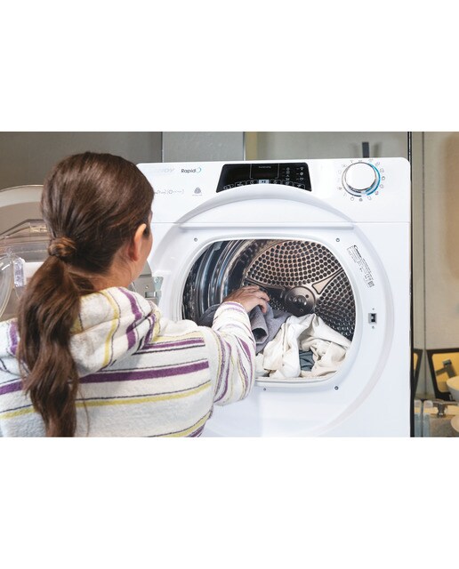 Secadora Candy 9 kg Condensación, Bomba de calor, RapidÓ - ROE H9A3TCEX-S Blanco-6