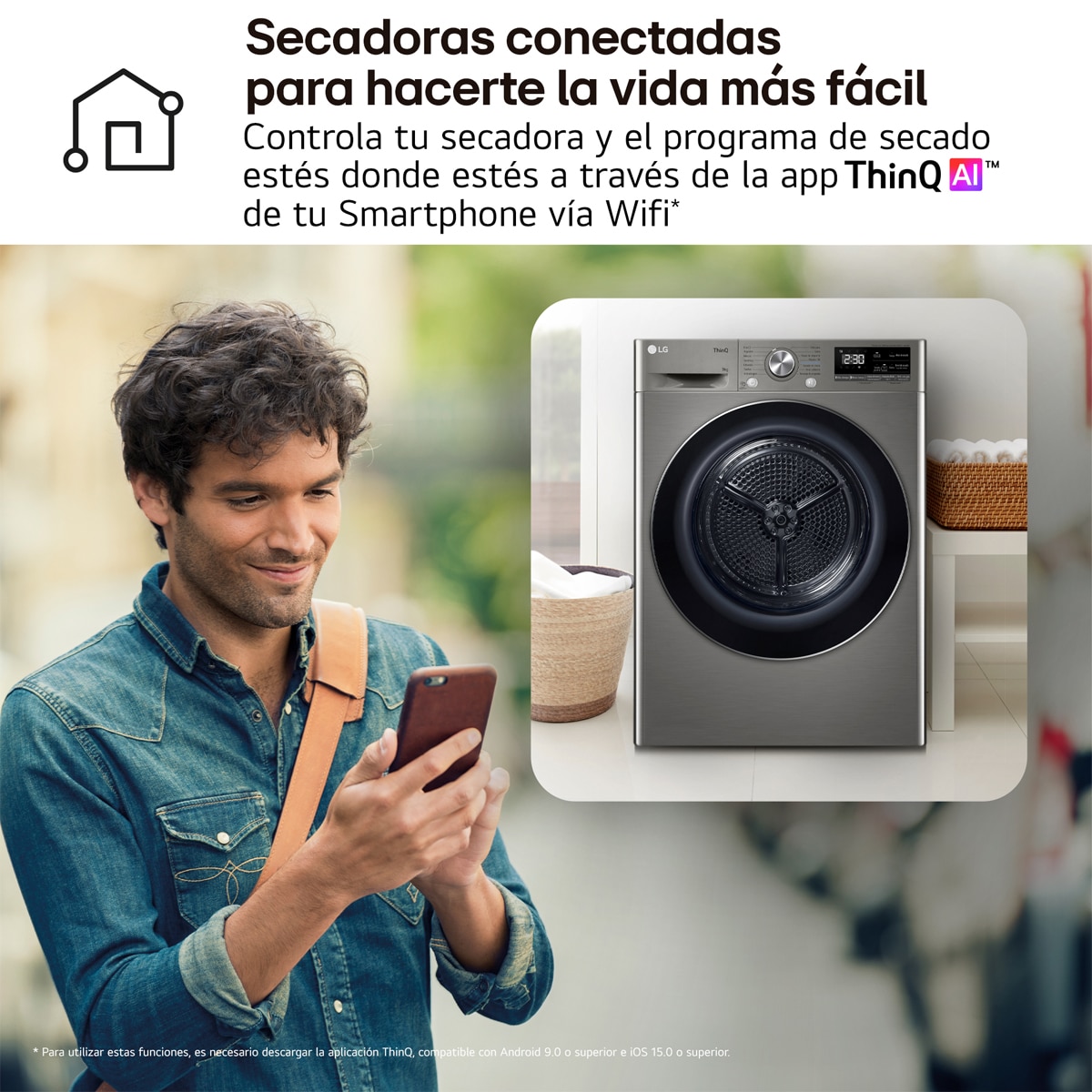 Secadora LG 9 kg Condensación, Bomba de calor - RH90V9PV2N Inox antihuellas-11