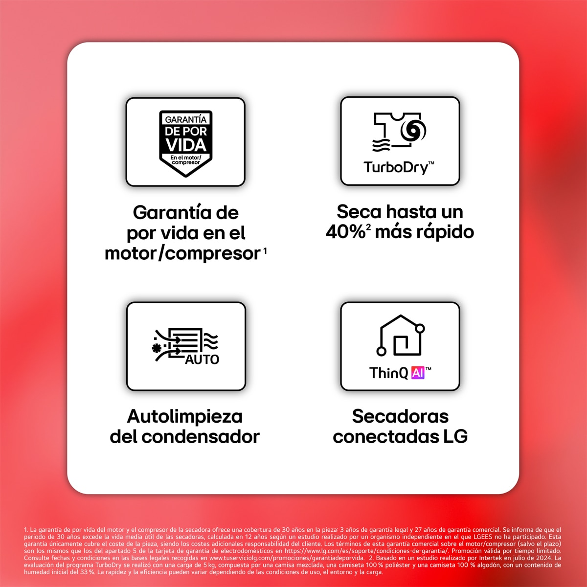 Secadora LG 9 kg Condensación, Bomba de calor - RH90V9AV3N Blanco-3
