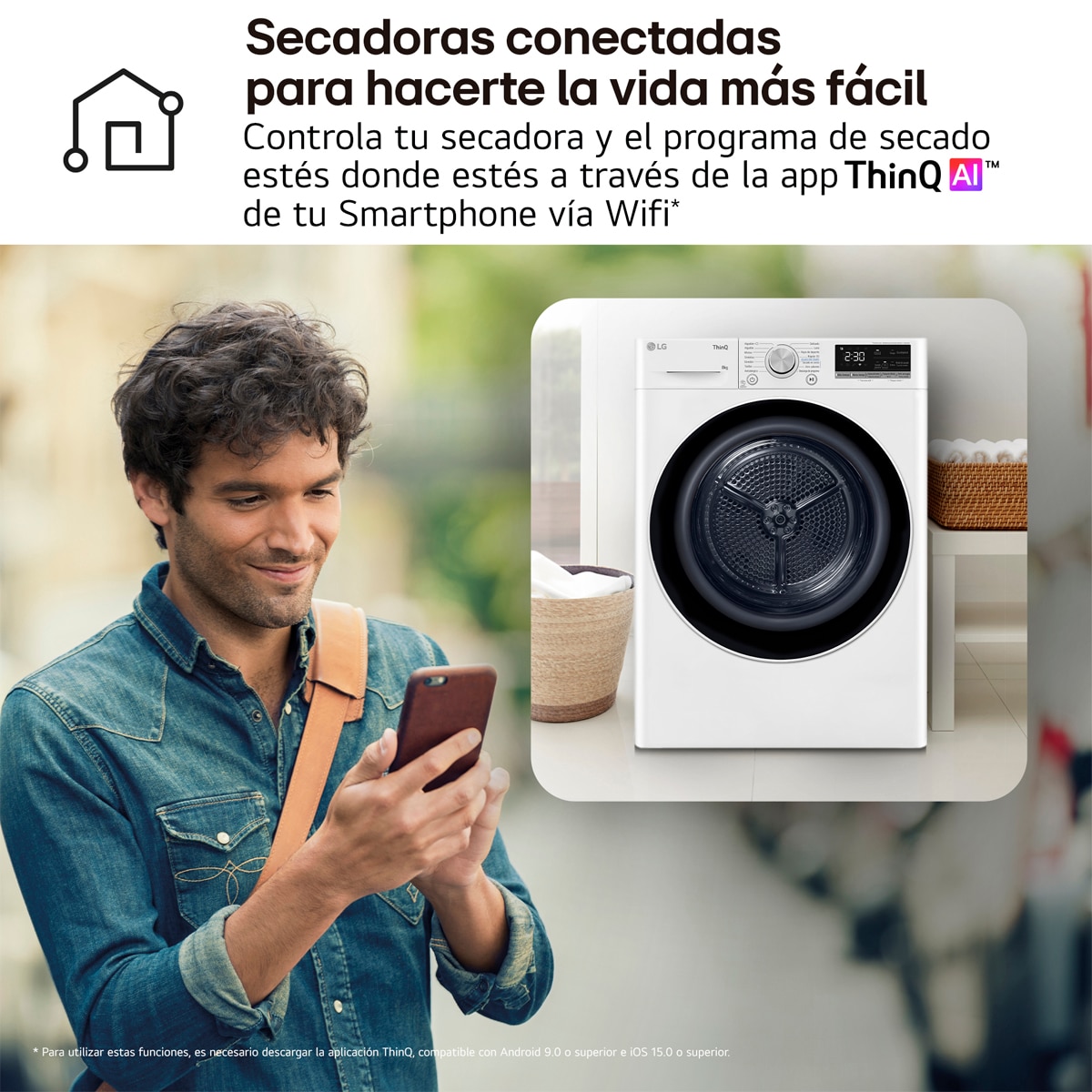 Secadora LG 8 kg Condensación, Bomba de calor - RH80V9AV4N Blanco-11