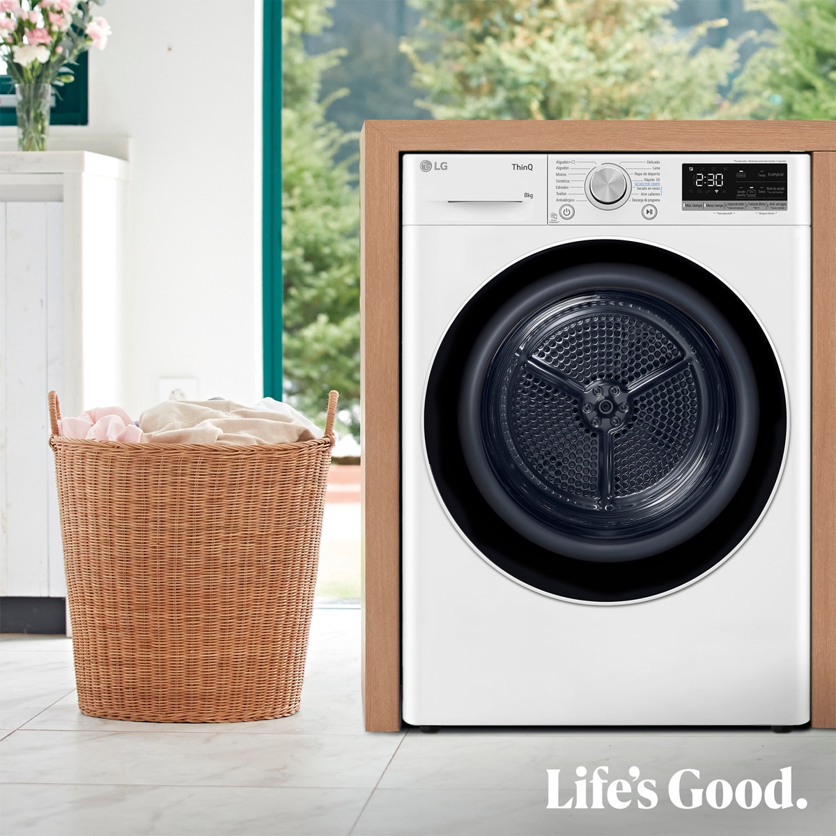 Secadora LG 8 kg Condensación, Bomba de calor - RH80V9AV4N Blanco-15