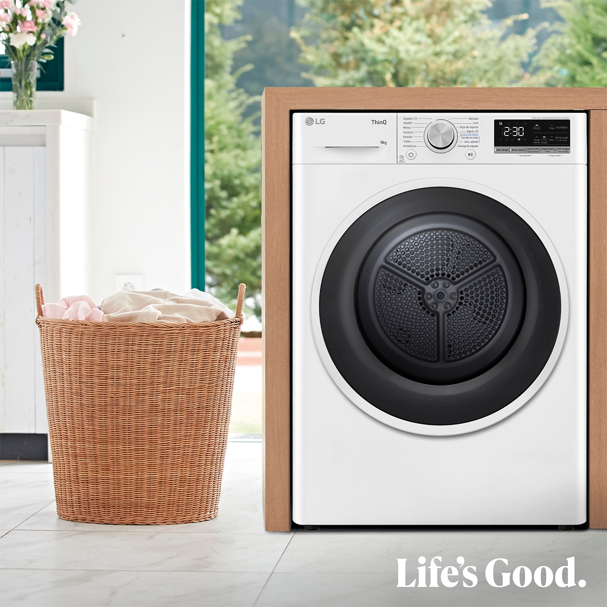 Secadora LG 9 kg Condensación, Bomba de calor - RH90V5AV6N Blanco-15