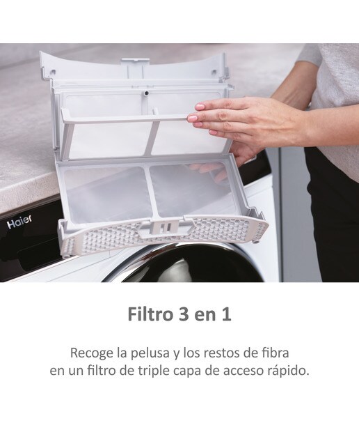 Secadora Haier 9 kg, condensación, Bomba Calor I-Pro Series 3 - HD90-A3939-IB Blanco-8