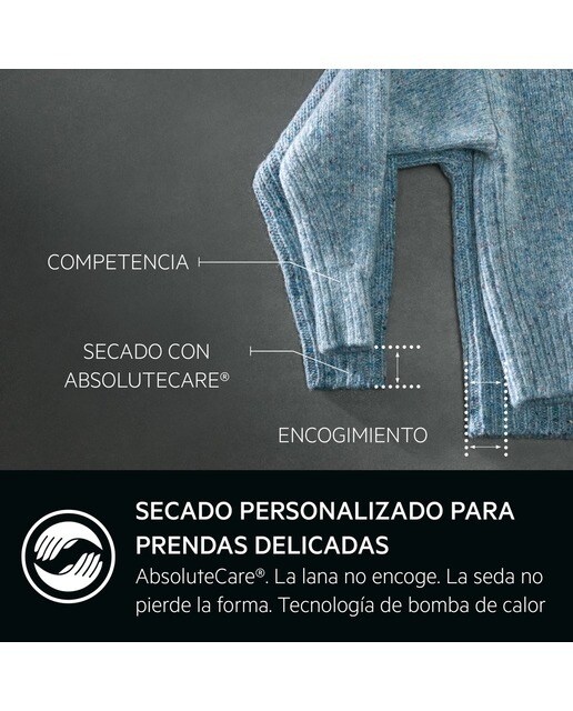 Secadora AEG condensación, bomba de calor, AbsoluteCare - TR959M6OBC Blanco-7