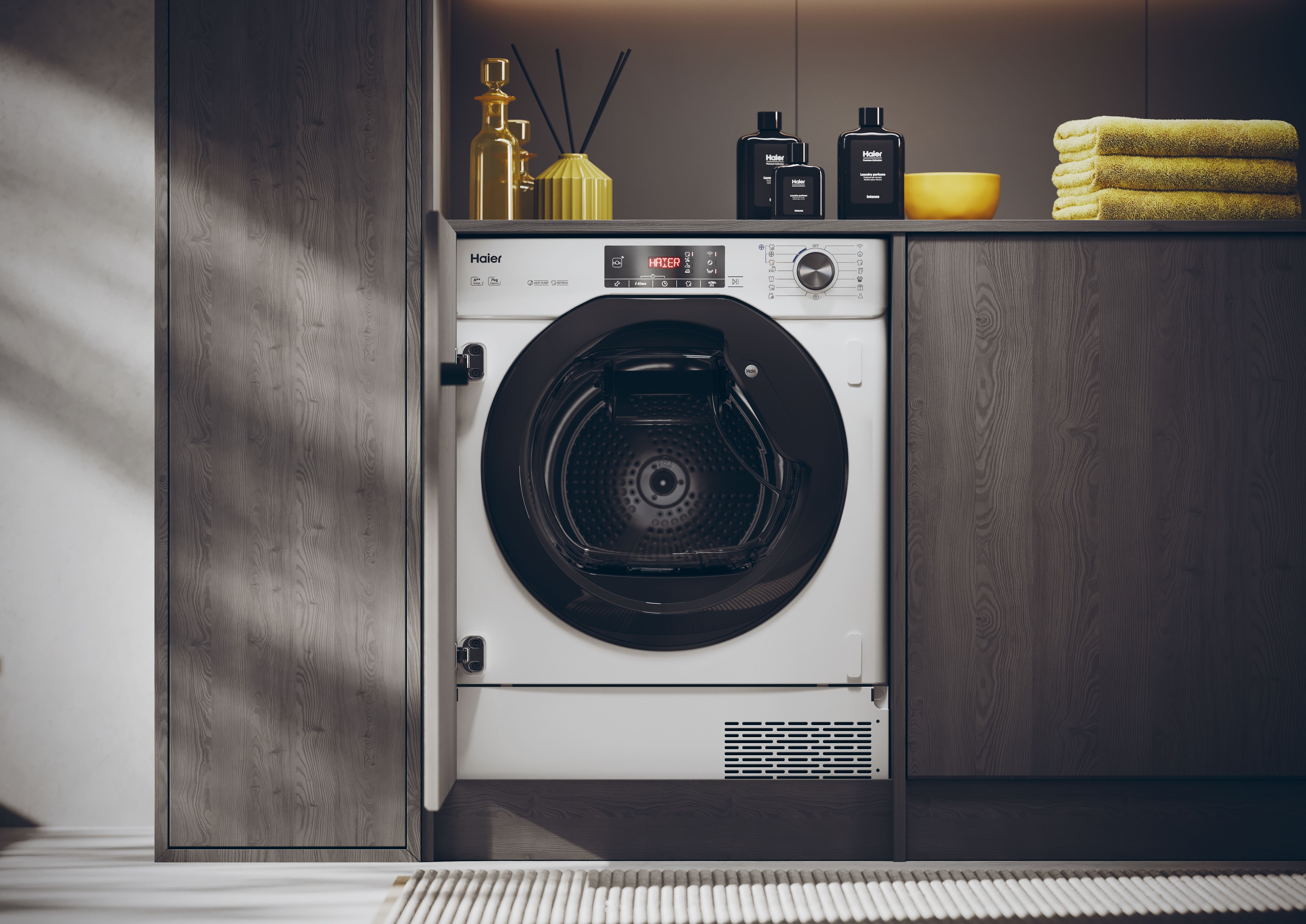 Máquina de Secar Roupa Encastrável Haier Series 6 HDBI H7A2TBEXS Wifi Condensação Bomba de Calor de 7 Kg - Branco Branco-3
