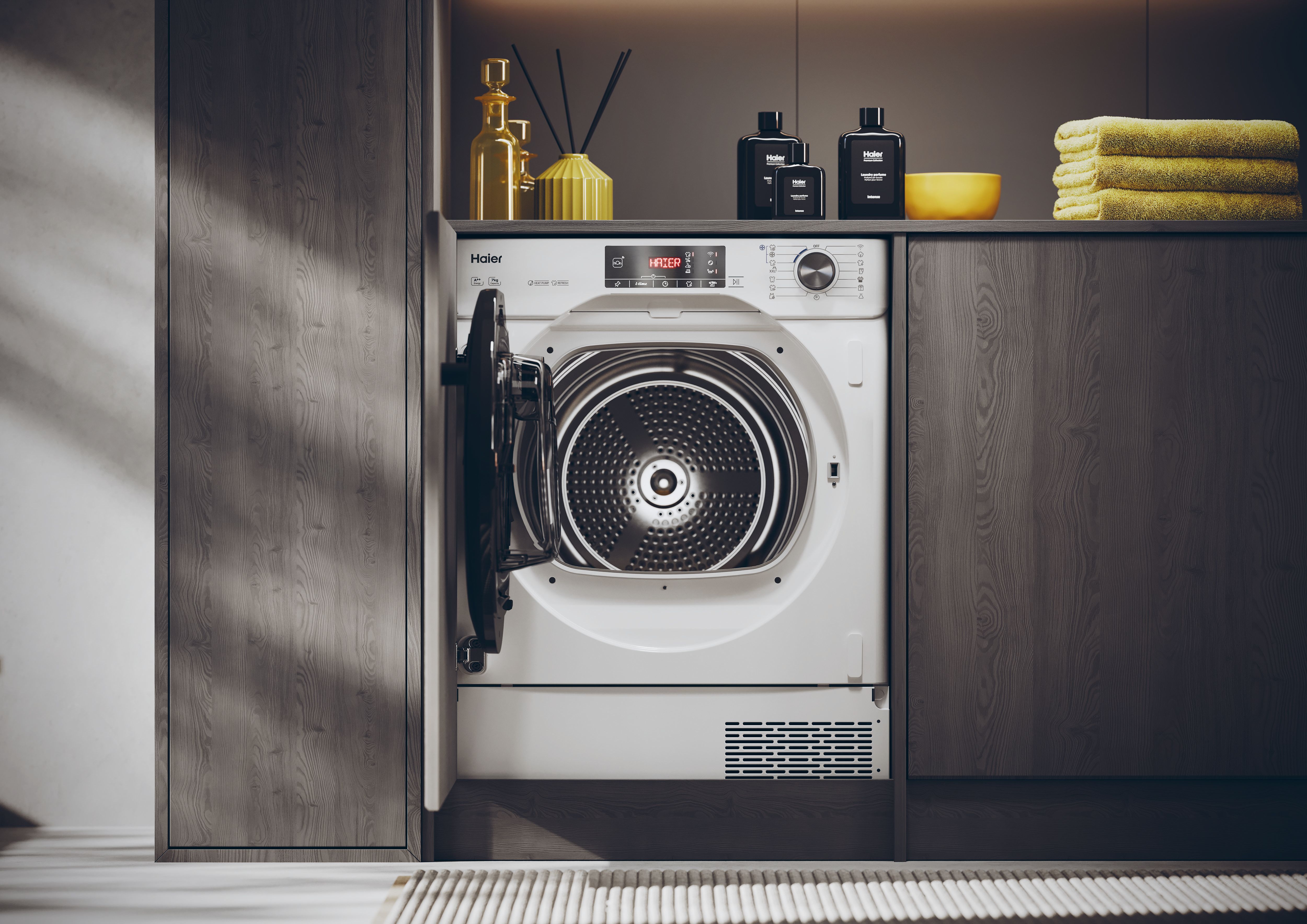Máquina de Secar Roupa Encastrável Haier Series 6 HDBI H7A2TBEXS Wifi Condensação Bomba de Calor de 7 Kg - Branco Branco-4