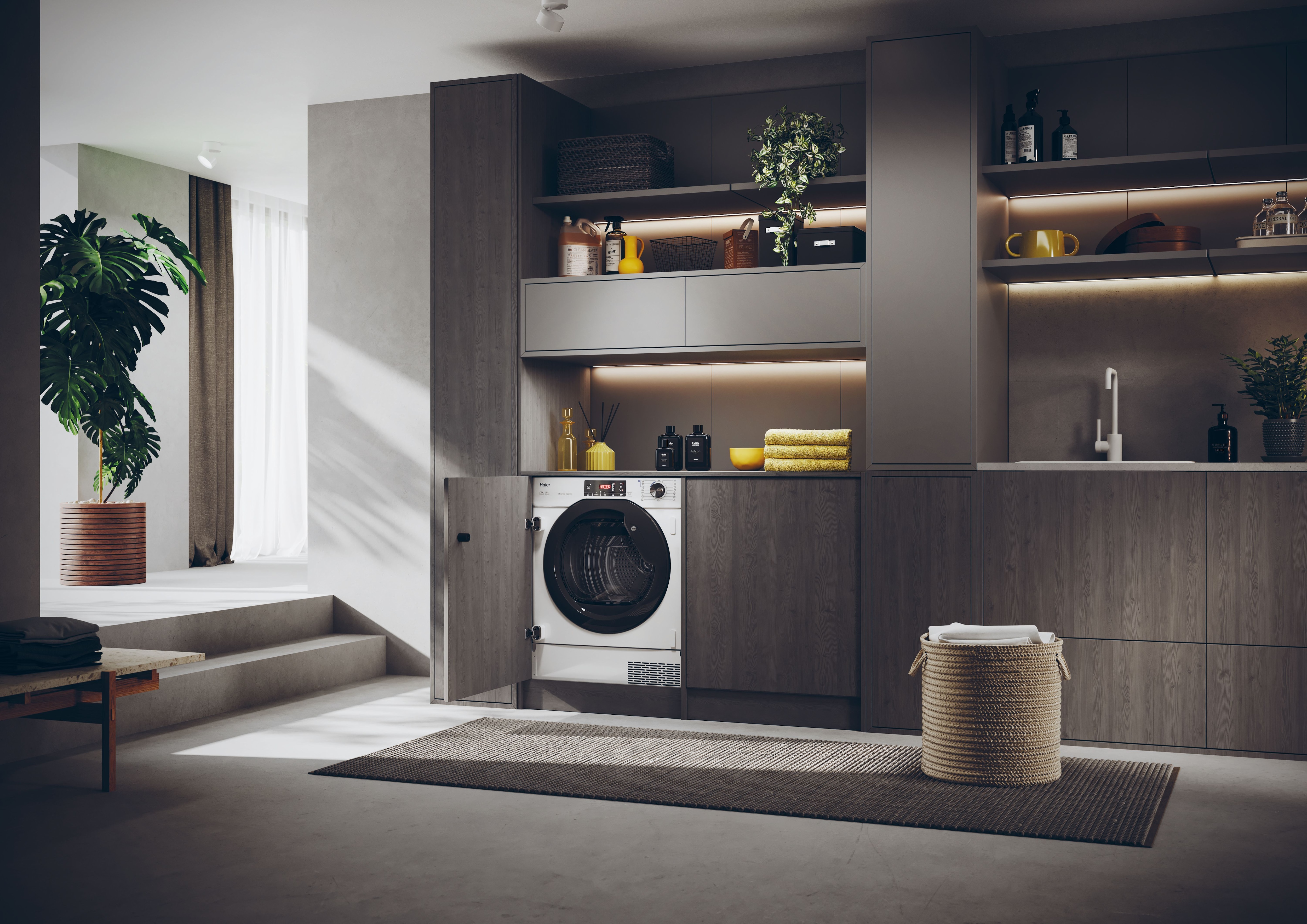 Máquina de Secar Roupa Encastrável Haier Series 6 HDBI H7A2TBEXS Wifi Condensação Bomba de Calor de 7 Kg - Branco Branco-8