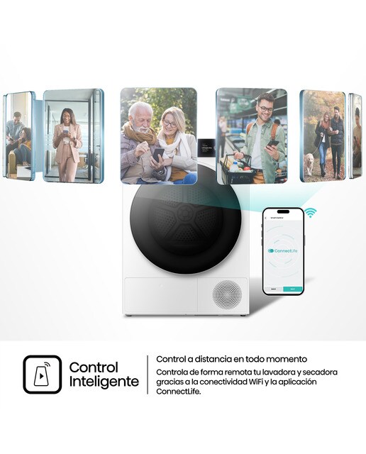 Secadora Hisense 10 kg, Bomba de calor, Condensación Serie 7S - DH7S107BW - Blanco Blanco-7