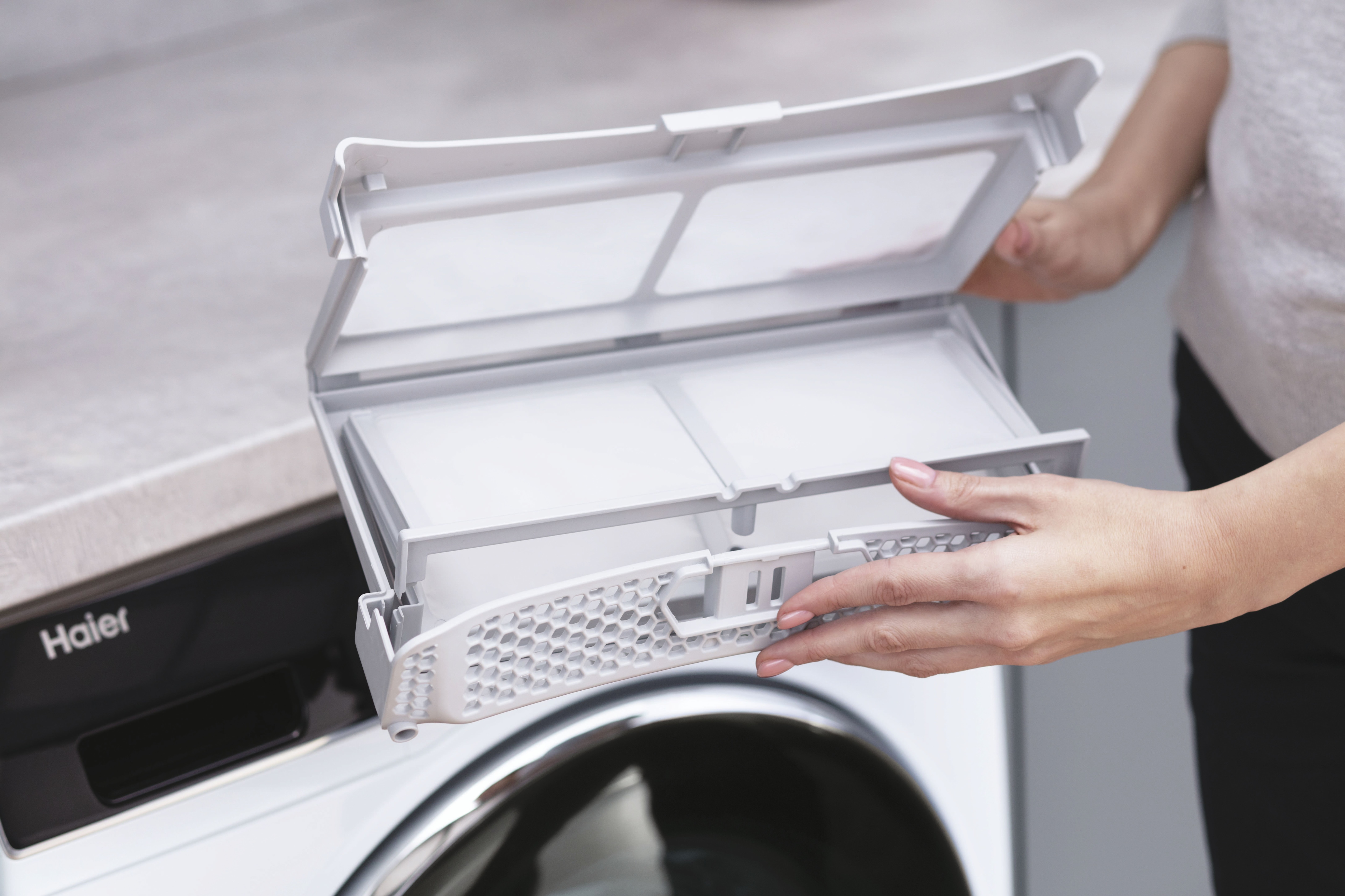 Máquina de Secar Roupa Haier I-Pro Series 7 HD90-A2979N-S Bomdba de Calor e de 9 Kg - Branco Branco-8