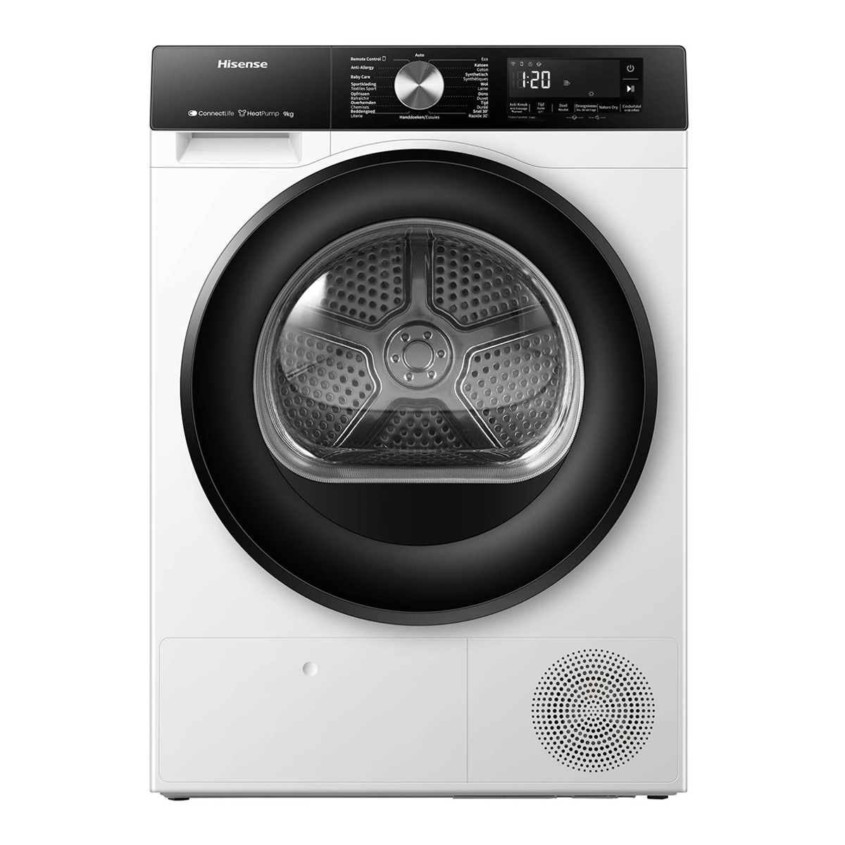 Hisense – Secadora Hisense 9 kg Condensación, Bomba de calor Serie 3S – DH3S902BW3.