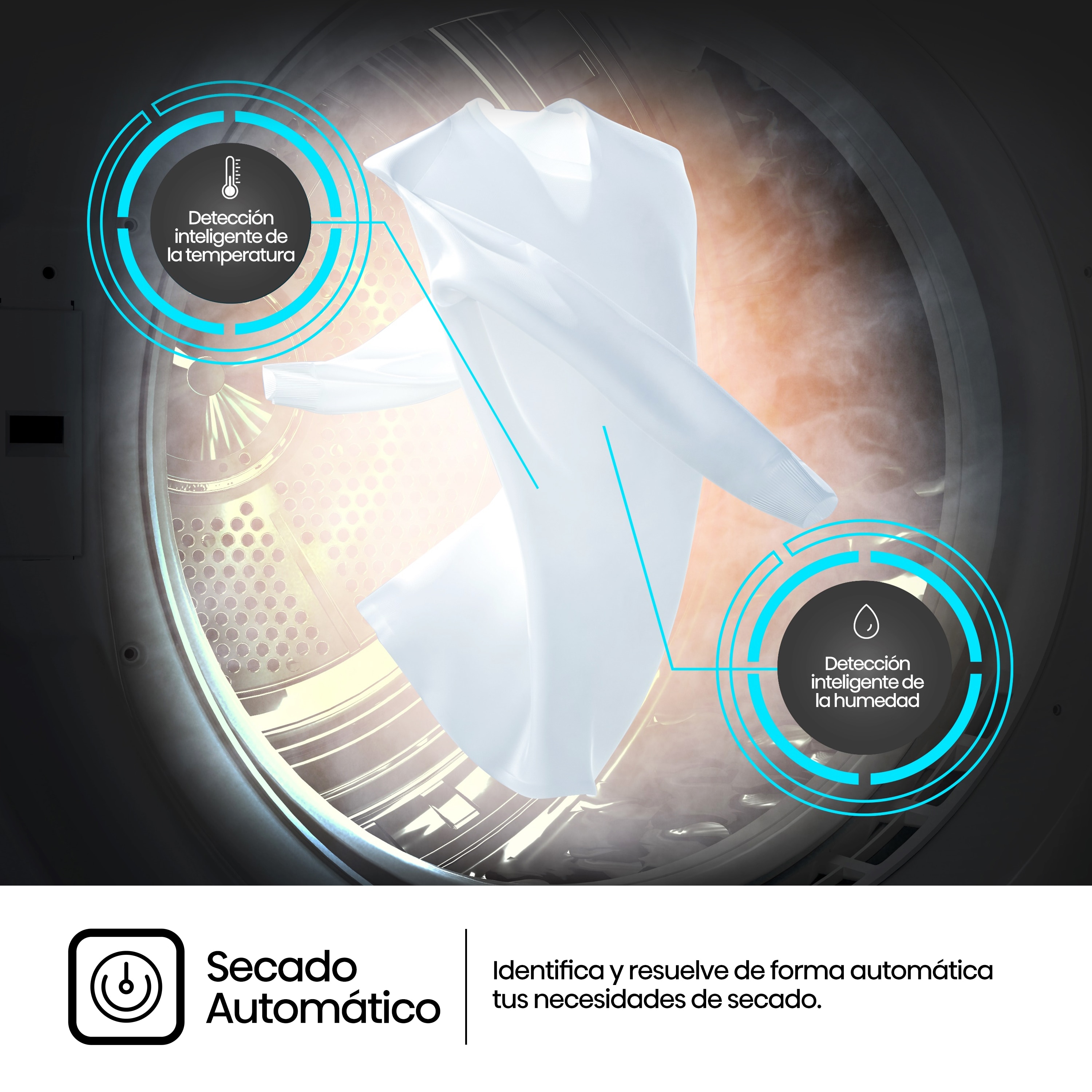 Secadora Hisense 8 kg, condensación Serie 1Q - DHQE800BW2 Blanco-7