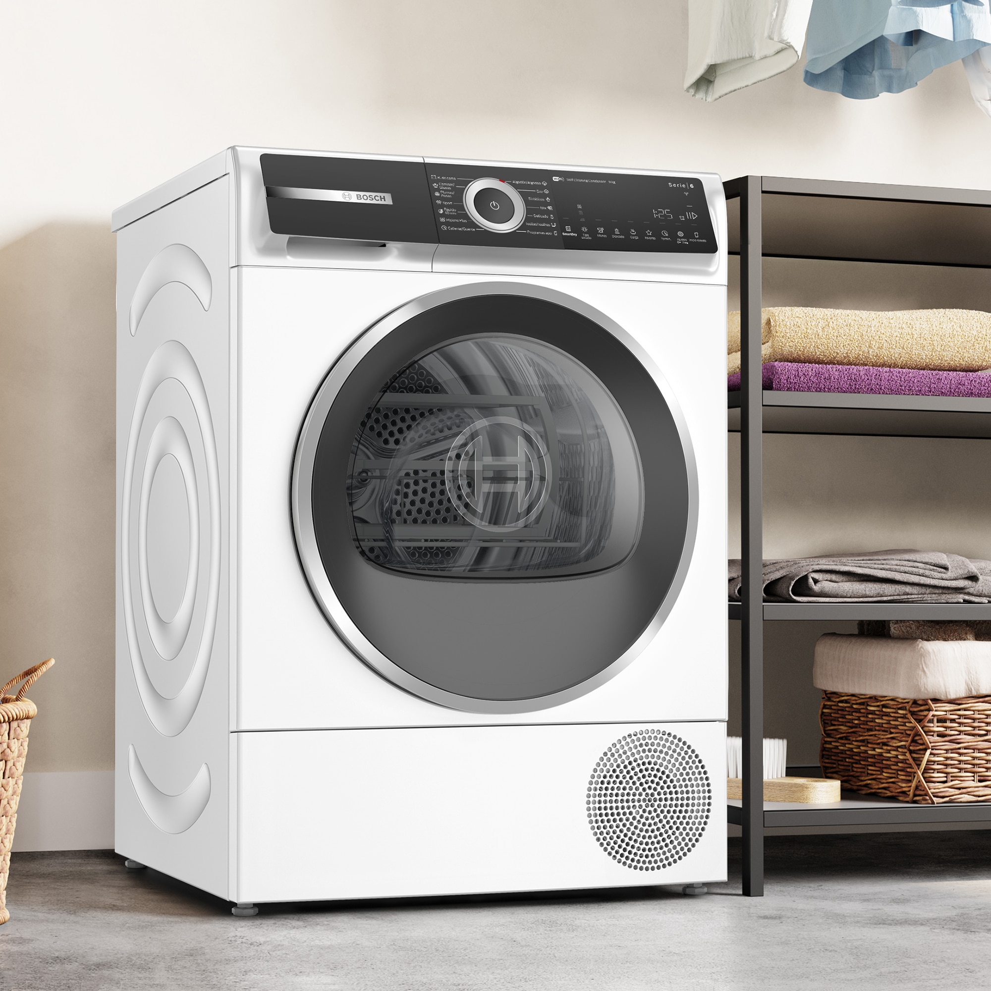Secadora Bosch 9 kg Condensación, bomba de calor, Serie 6 - WQH245A0ES Blanco-3