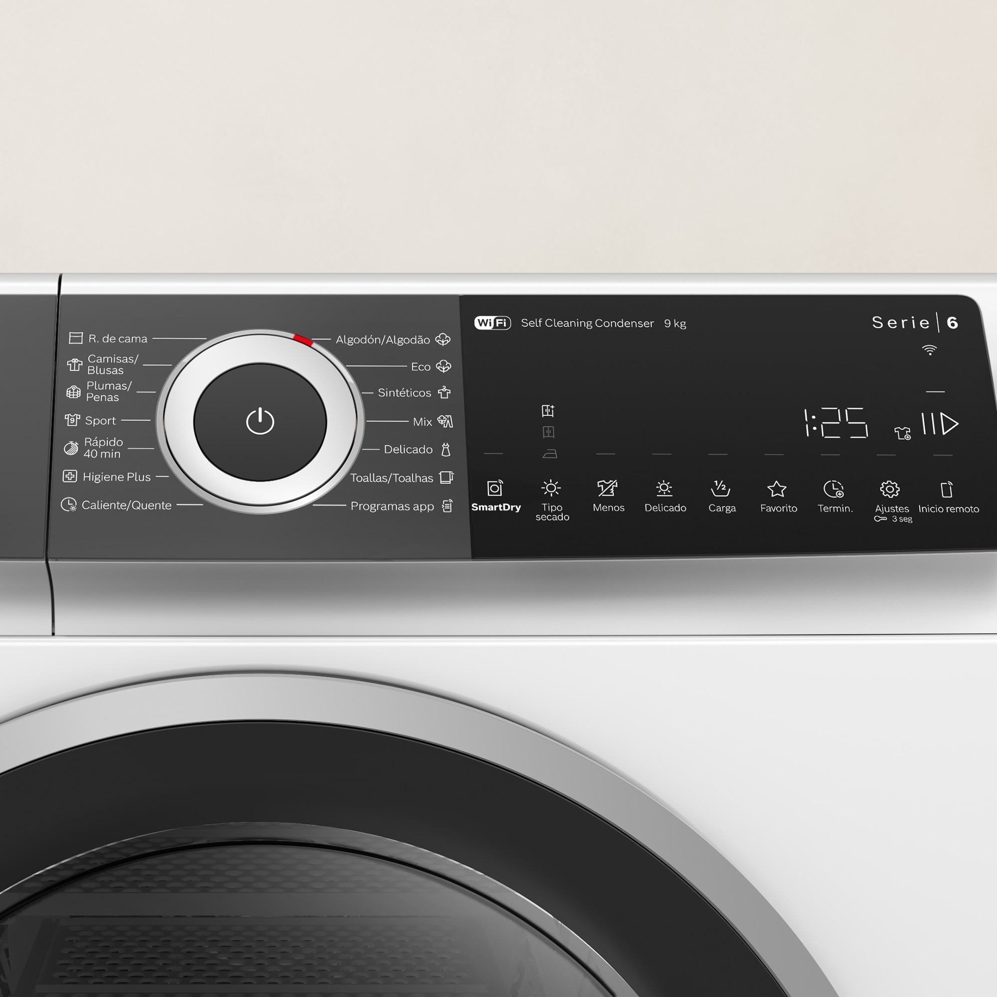 Secadora Bosch 9 kg Condensación, bomba de calor, Serie 6 - WQH245A0ES Blanco-5