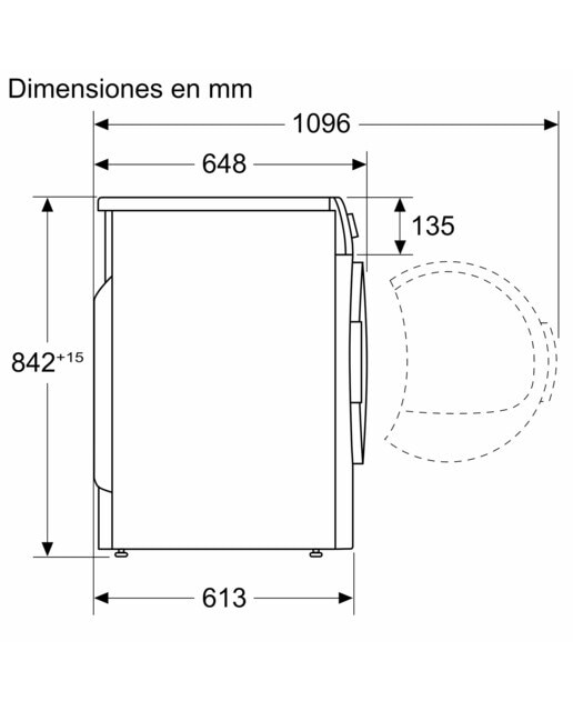 Máquina de Secar Roupa Balay 3SB288BE de Bomba de Calor e de 9 Kg - Branco Branco-2