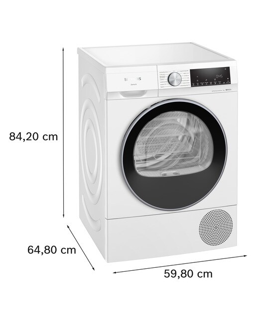 Máquina de Secar Roupa Siemens iQ500 WQ45G2D0ES Condensação, Bomba de Calor e de 9 Kg - Branco Branco-2