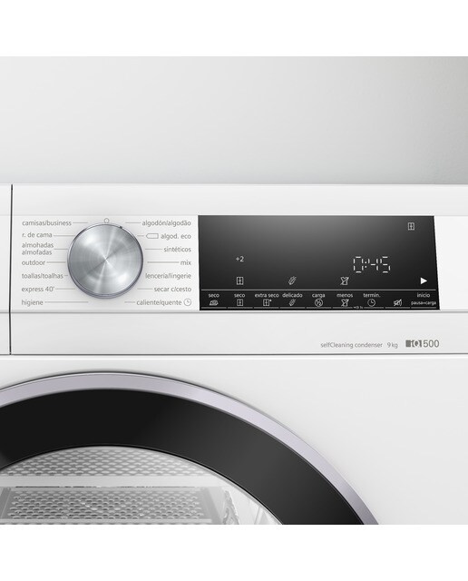Máquina de Secar Roupa Siemens iQ500 WQ45G2D0ES Condensação, Bomba de Calor e de 9 Kg - Branco Branco-5