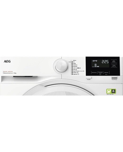 Máquina de Secar Roupa AEG Série 8000 TR818A2PB Bomba de Calor, AbsoluteCare de 8 Kg - Branco Branco-3