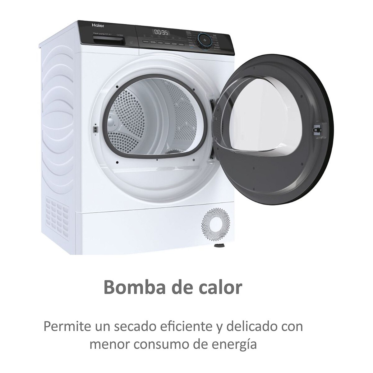 Secadora Haier 10 Kg Bomba de Calor I-Pro Series 3 - HD100-A2939E-IB Blanco-4