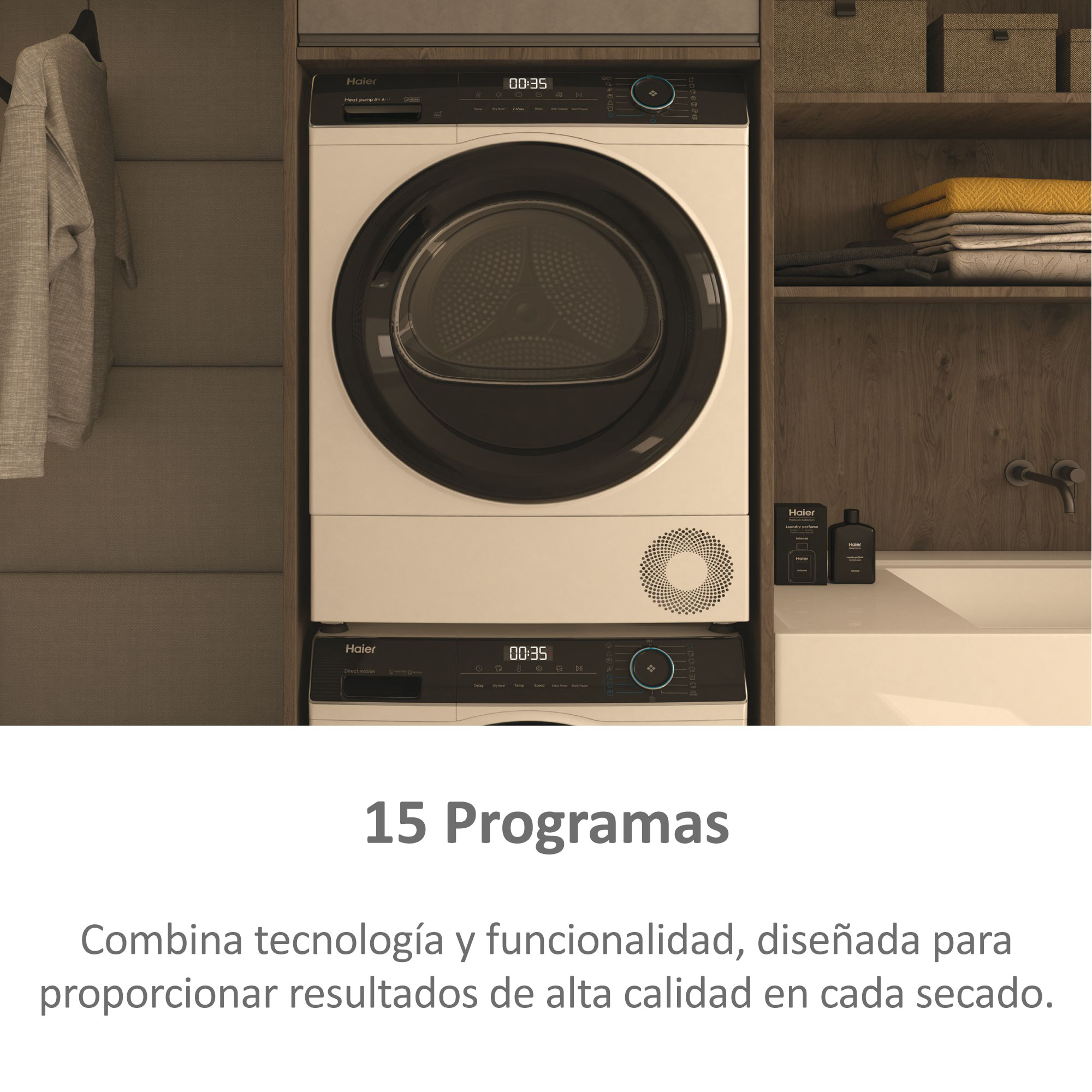 Secadora Haier 10 Kg Bomba de Calor I-Pro Series 3 - HD100-A2939E-IB Blanco-5