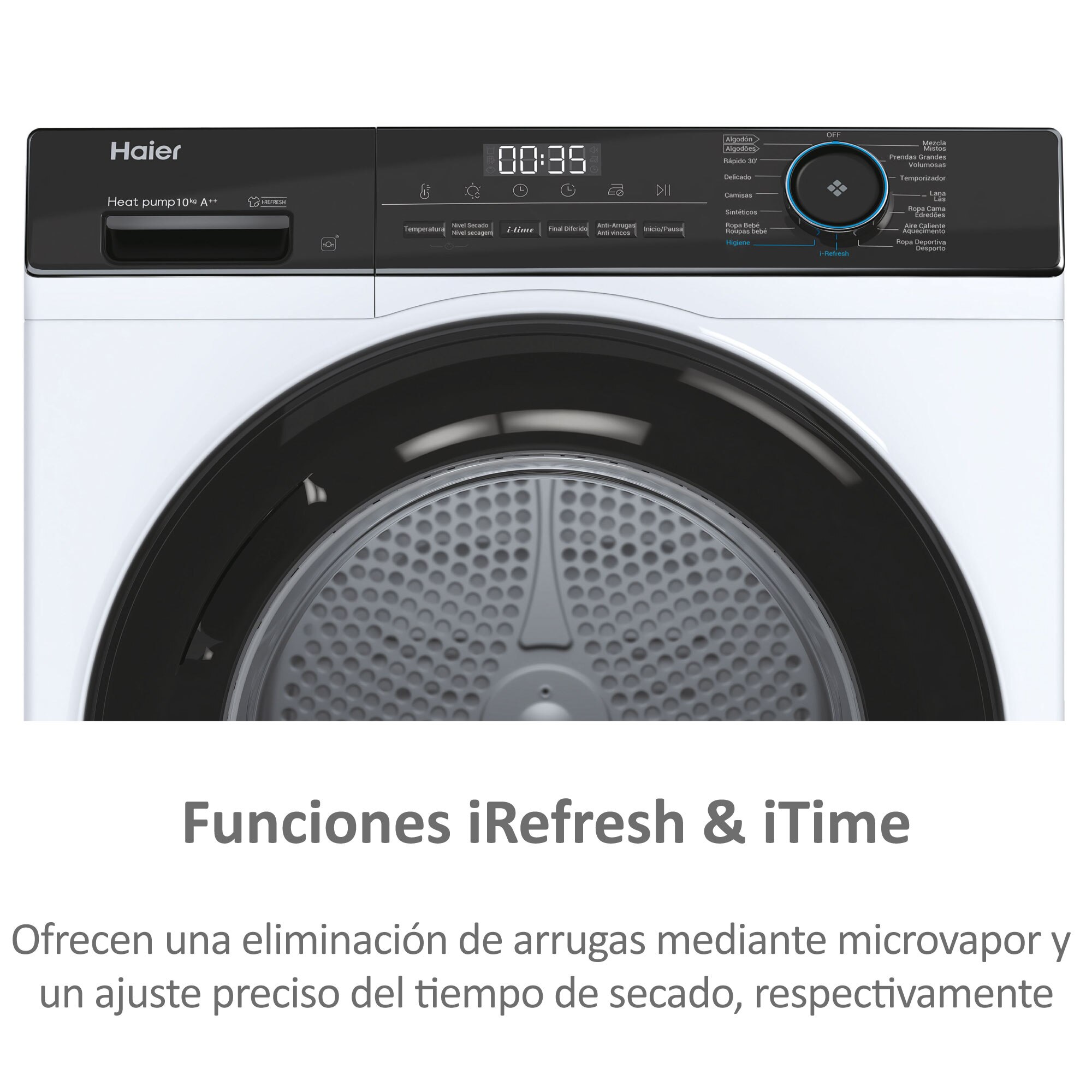 Secadora Haier 10 Kg Bomba de Calor I-Pro Series 3 - HD100-A2939E-IB Blanco-8