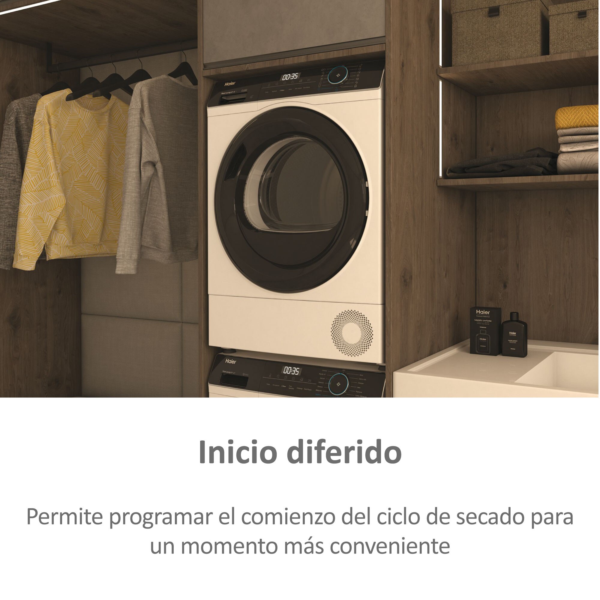 Secadora Haier 10 Kg Bomba de Calor I-Pro Series 3 - HD100-A2939E-IB Blanco-9
