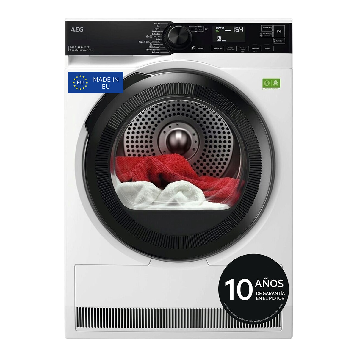 AEG – Secadora con Bomba de calor AEG 9 kg – TR839T4PBCP.