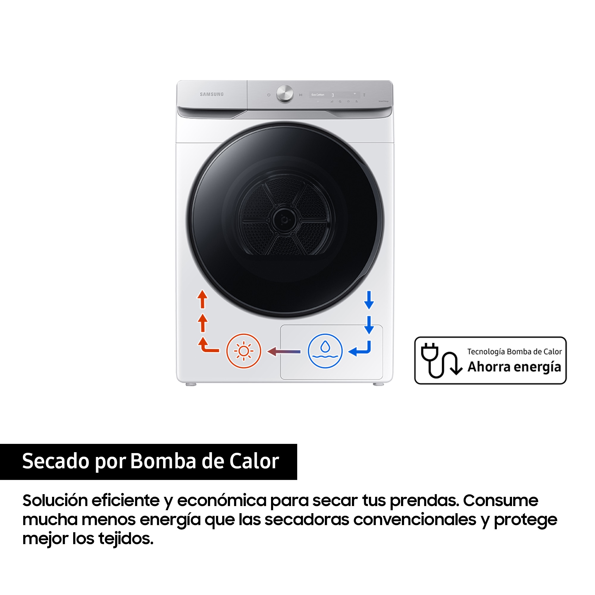 Secadora Bespoke AI Samsung 16kg AI Dry Clase C Blanca DV16DG8600BWU3 Blanco-3