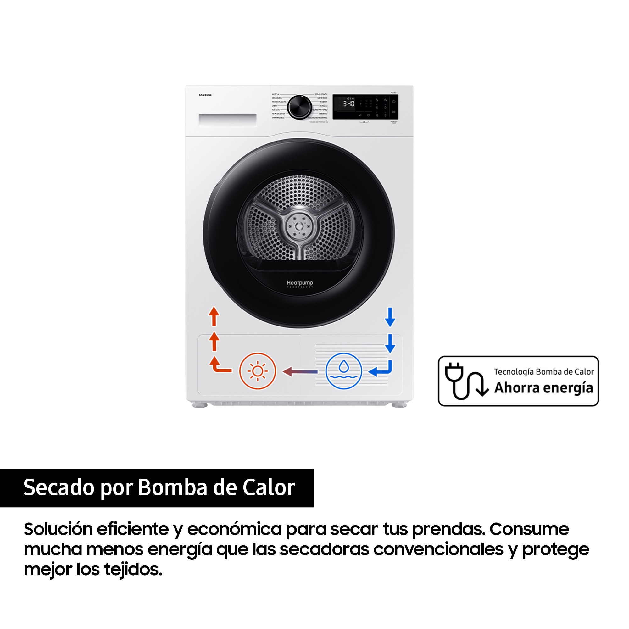 Thumbnail 2 de Samsung DV90DG52A0AEEC secadora 9kg Hygiene Care Clase C