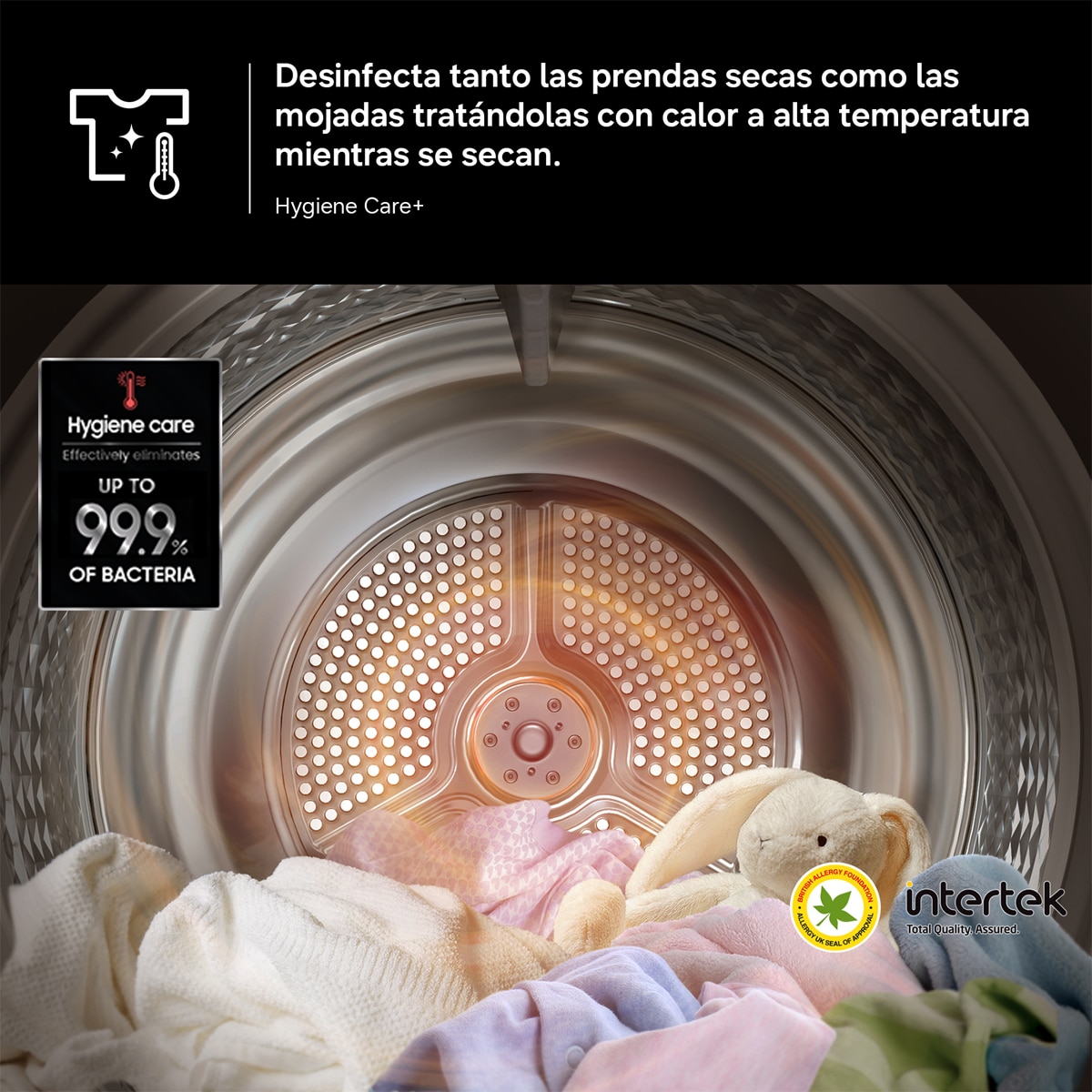 Secadora AI Samsung 9kg Hygiene Care Clase C Blanca DV90DG52A0AEEC 8