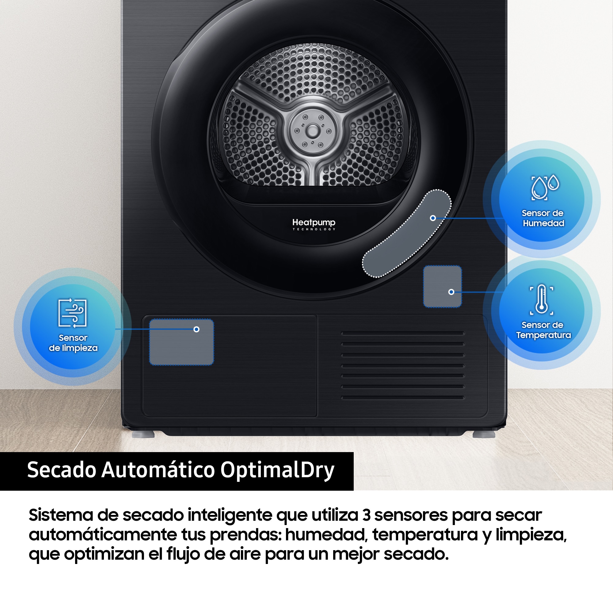 Thumbnail 4 de Samsung DV90DG52A0ABEC secadora 9kg Hygiene Care negra