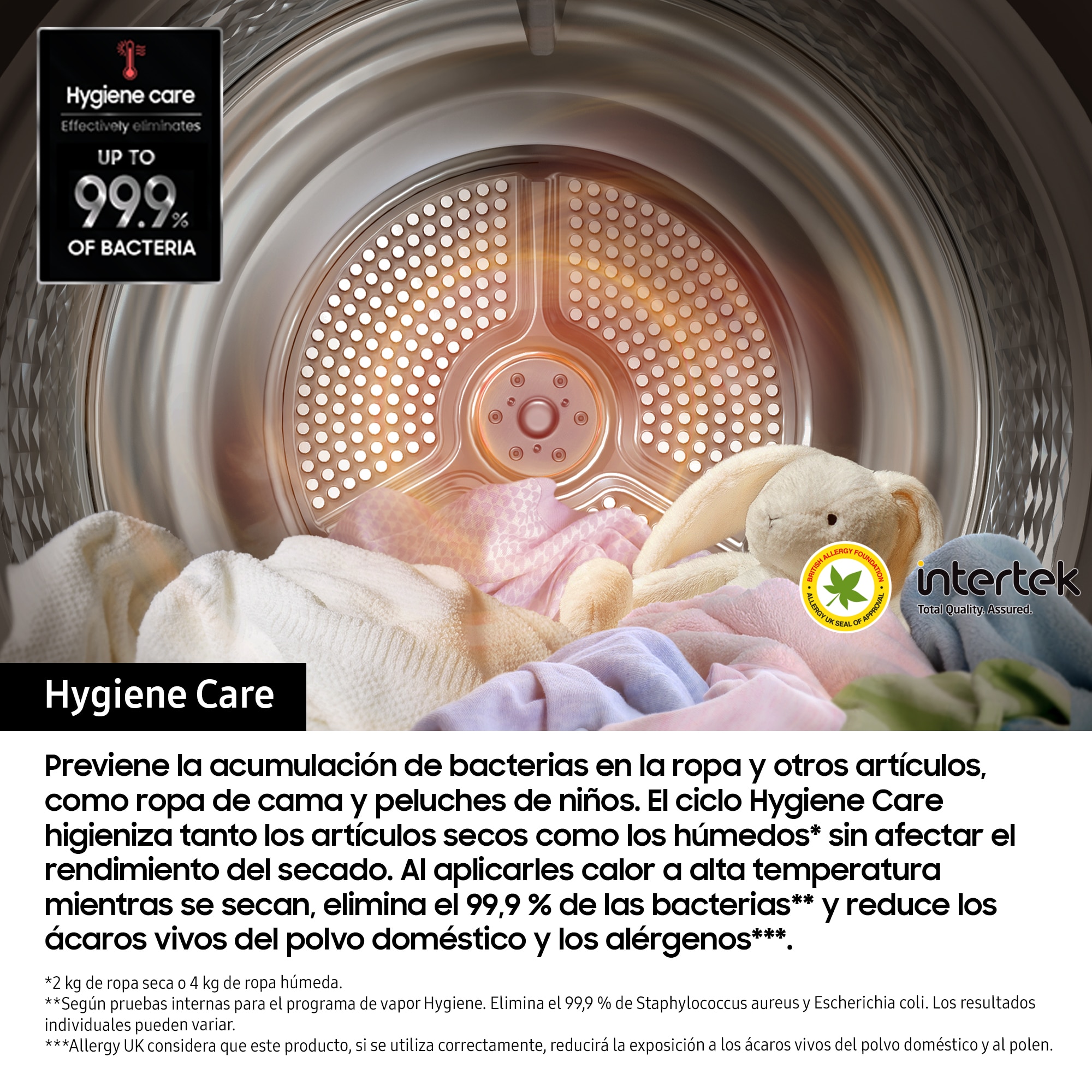 Thumbnail 5 de Samsung DV90DG52A0ABEC secadora 9kg Hygiene Care negra