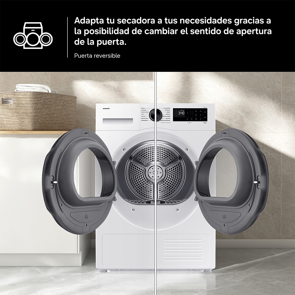 Secadora AI Samsung 9kg Hygiene Care Clase C Blanca DV90DG52A0TEEC 9